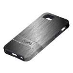 Metallic Dark Grey Brushed Steel -Monogram