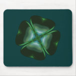 Metallic Four Leaf Clover Mouse Pads
