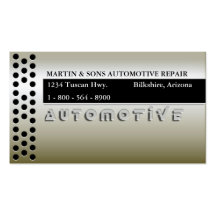 METALLIC GOLD AUTO BUSINESS CARD TEMPLATE