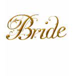 Metallic Gold Bride t-shirts