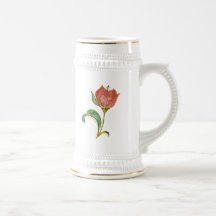 Metallic Gold Scrollwork Tulip Mugs