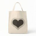 Metallic Heart Bag, Grey