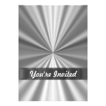 Metallic looking silver announcements