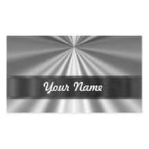 Metallic looking silver business card