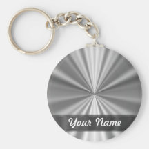 Metallic looking silver key chains