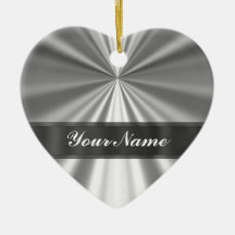 Metallic looking silver ornament