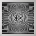 metallic op-art posters