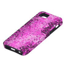 Metallic Pink Sequins Look Disco Mirrors Bling