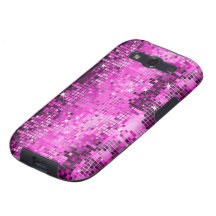 Metallic Pink Sequins Look Disco Mirrors Bling