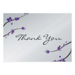 Metallic Purple Cherry Blossom Favour Tag business cards
