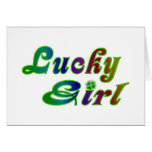 Metallic Rainbow Lucky Girl Cards