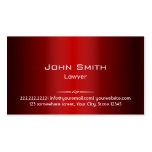 Metallic Red Gradient Lawyer Business Card