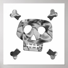 Metallic Skull Poster
