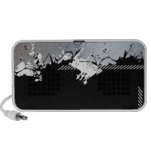Metallic Splatter Background Portable Speaker