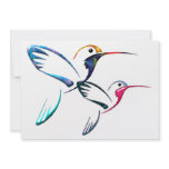 Metallic Tropical Hummingbird invitations
