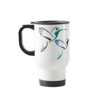 Metallic Tropical Hummingbird Coffee Mugs
