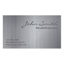 Metallic Wave Patterns Neuroscience Business Card