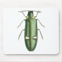 Metallic Wood-Boring Beetle Mouse Pads