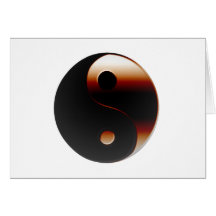 Metallic Yin Yang Greeting Cards
