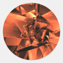 Metals of Orange Round Sticker