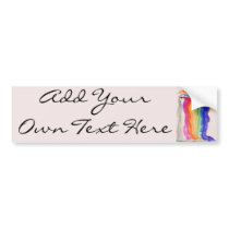 Metamorphosis Rainbow Woman Watercolor Painting Bumper Stickers