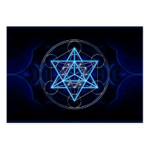 Metatrons Würfel -  Merkaba - Stern Tetraeder Visitenkartenvorlagen