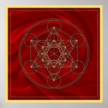 Metatrons Würfel -  Merkaba - Stern Tetraeder Plakate