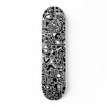 Metropolis I - White on Black skateboards