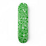 Metropolis II - White on Green skateboards