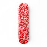 Metropolis II - White on Red skateboards