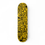 Metropolis III - Black on Amber skateboards