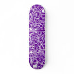 Metropolis III - White on Purple skateboards