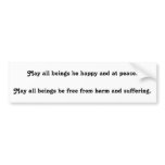 Metta Prayer Bumper Sticker