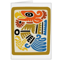 Mexican Aztec Eagle Greeting Card