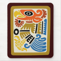 Mexican Aztec Eagle Mouse Pad