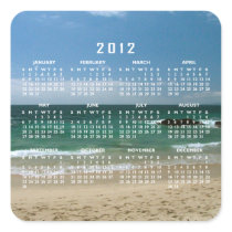 Mexican Beach Vista; 2012 Calendar Square Stickers