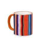 Mexican blanket mug orange mugs