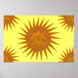 Mexican Calendar Sun Poster