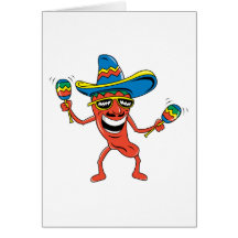 Mexican Chilli Pepper Greeting Cards