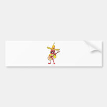 Mexican Chilli Playing a Guitar Bumper Stickers