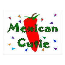 Mexican Cutie Red Chilli Pepper T-Shirts & Gifts Postcards