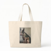 Mexican day of the dead bull terrier bags