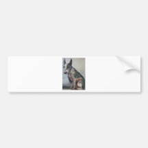 Mexican day of the dead bull terrier bumper sticker
