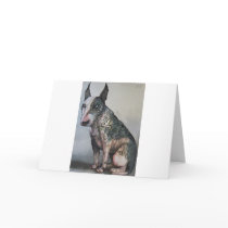 Mexican day of the dead bull terrier cards