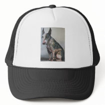 Mexican day of the dead bull terrier hats