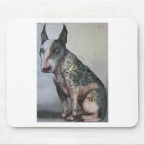 Mexican day of the dead bull terrier mousepads