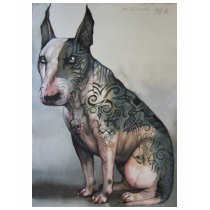 Mexican day of the dead bull terrier t-shirts