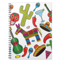 Mexican Fiesta Party Images Notebook