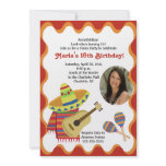 MEXICAN FIESTA PHOTO BIRTHDAY INVITATIONS