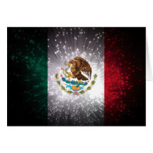 Mexican Flag Firework Cards
